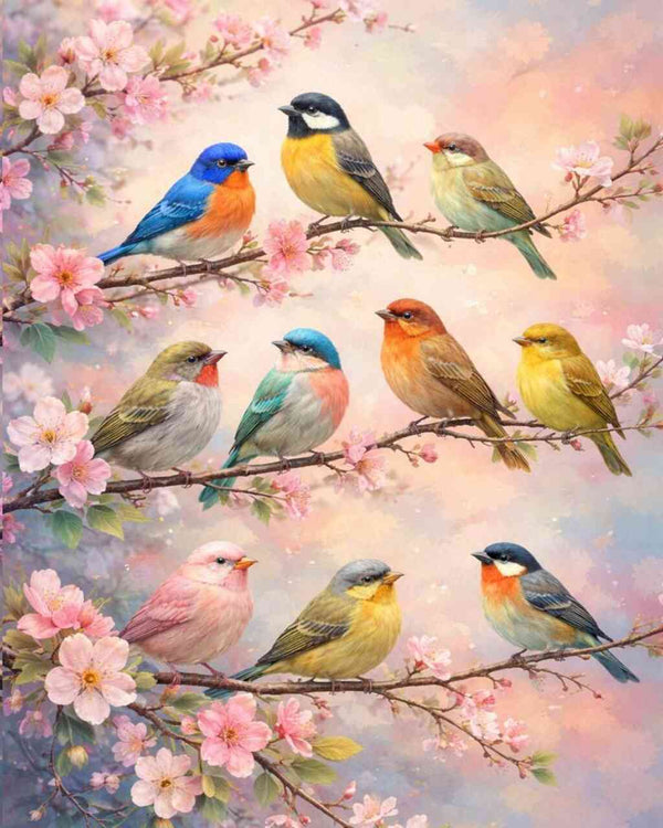 Paint by Numbers - Melody of spring, birdsong