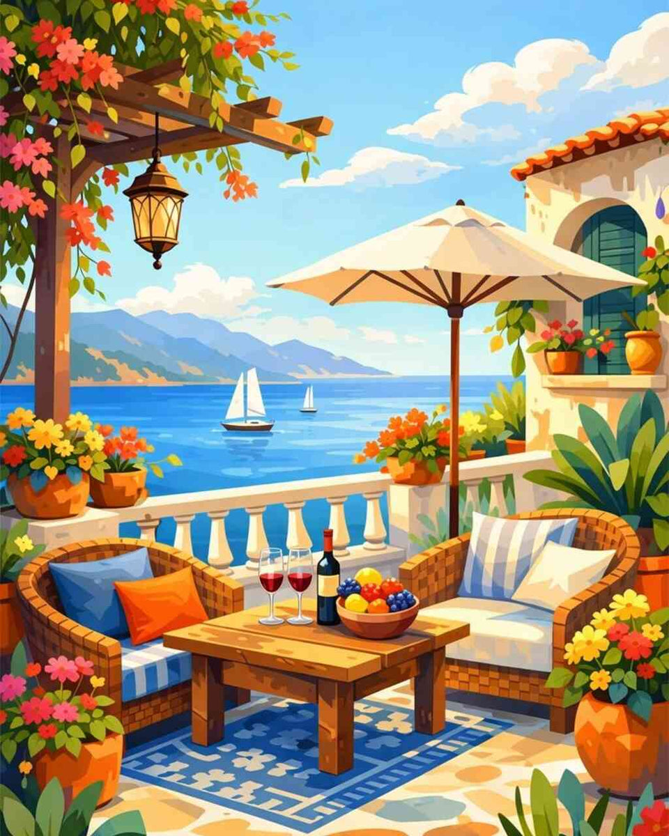 Paint by Numbers - Mediterranean Summer Dreams, Abstract