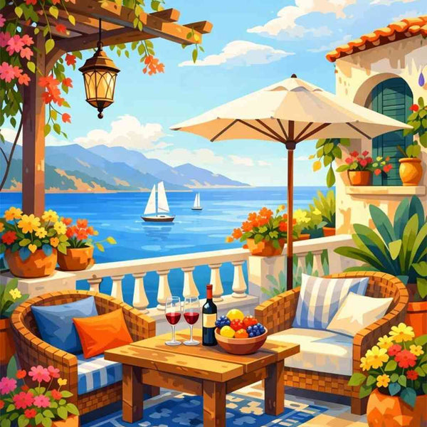 Paint by Numbers - Mediterranean Summer Dreams, Abstract