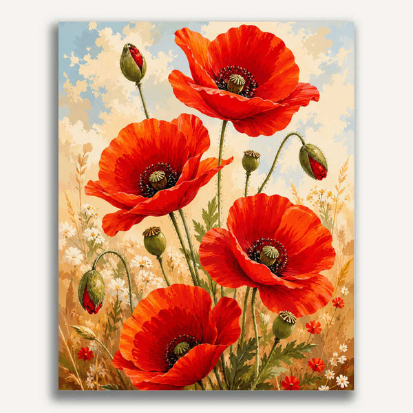 Paint by Numbers - Summer dream in the poppy field