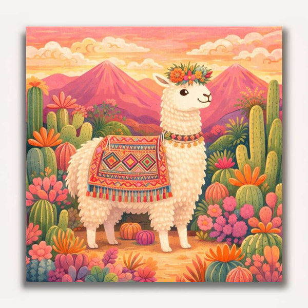 Paint by Numbers - Lama magic at sunset