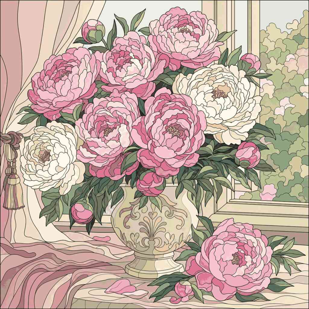 Paint by Numbers - Spring dreams in a sea of blossoms