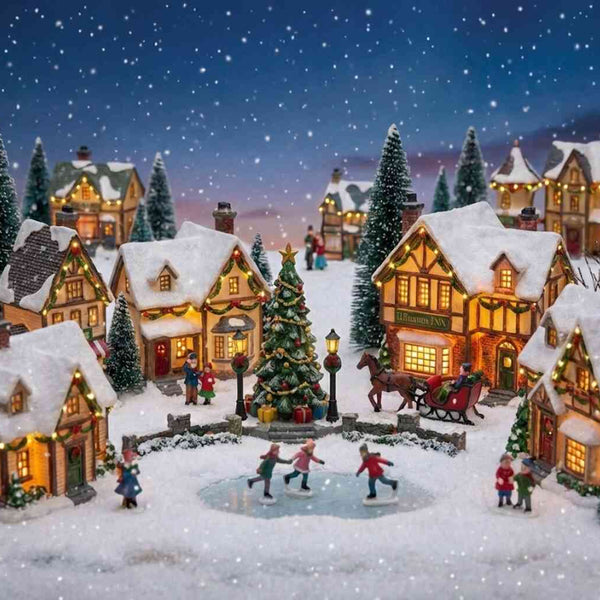 Paint by Numbers - Winter magic in the village