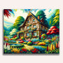 Fairy tale villa with garden - Paint by Numbers