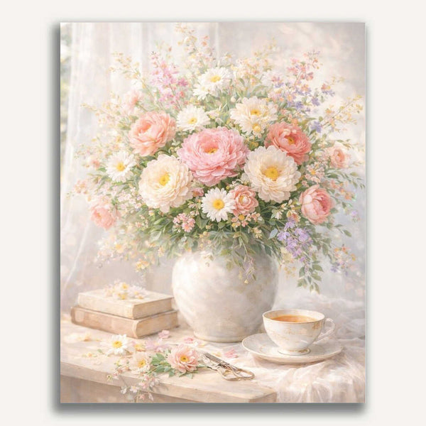 Paint by Numbers - Morning poetry, the magic of blossoms