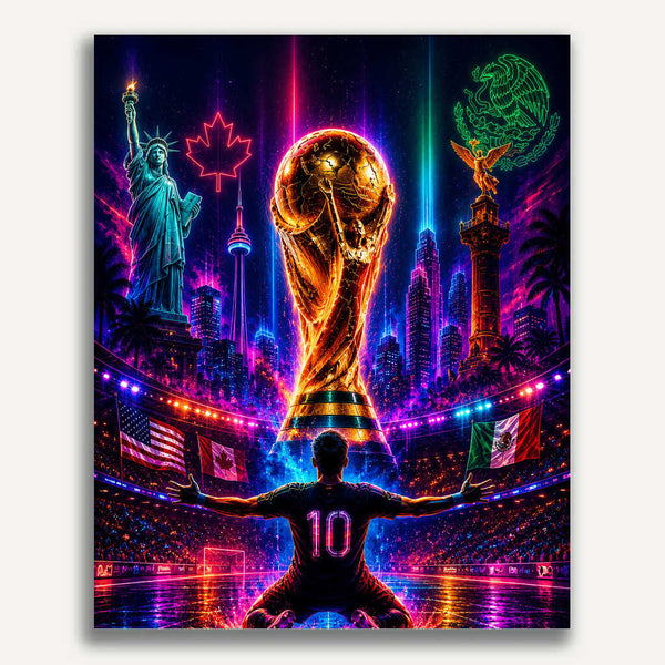 Paint by Numbers - Football in neon lights