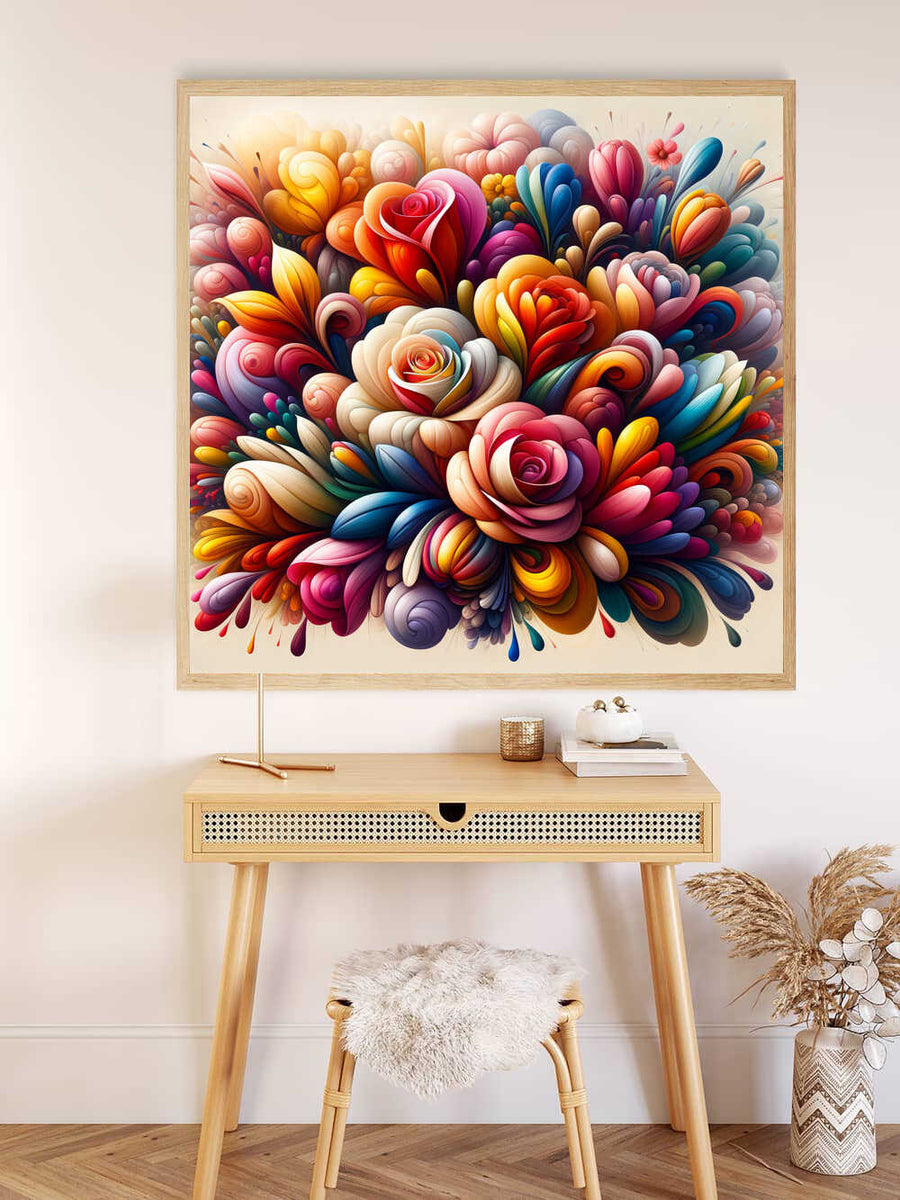 Paint by Numbers - Colourful emotions, flower world