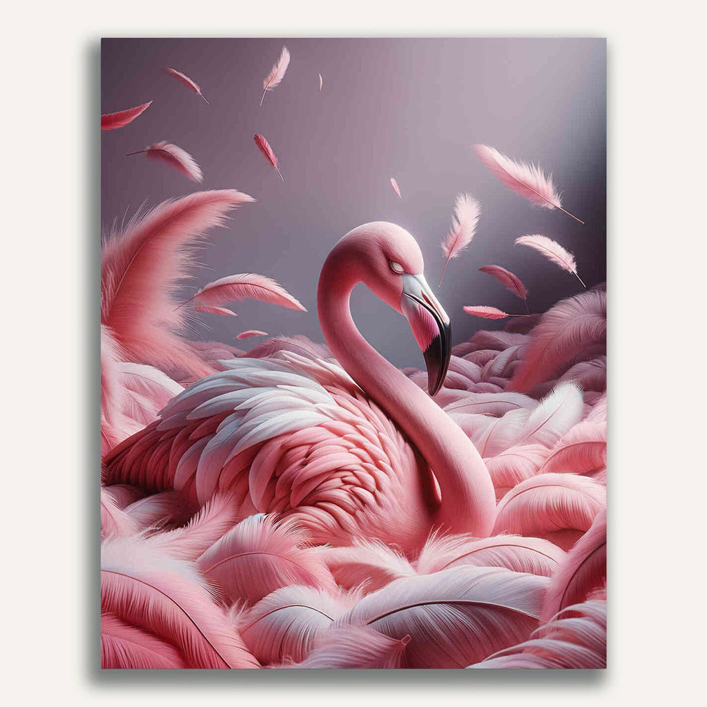 Flamingo in pink - Paint by Numbers