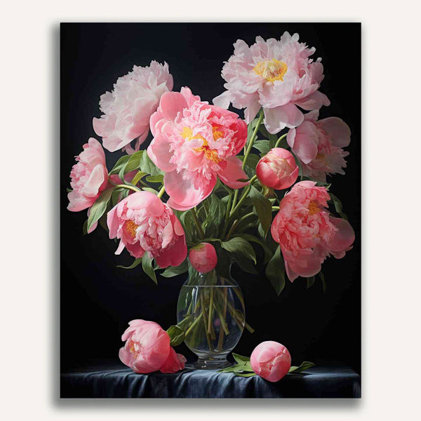 Paint by Numbers - Flower magic in midnight