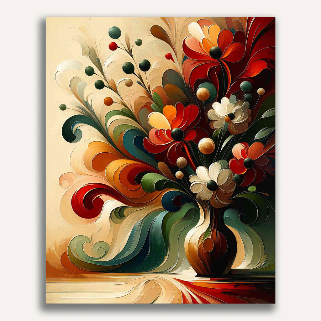 Flower vase, Abstract - Paint by Numbers