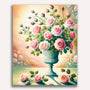 Flower vase, Pink - Paint by Numbers
