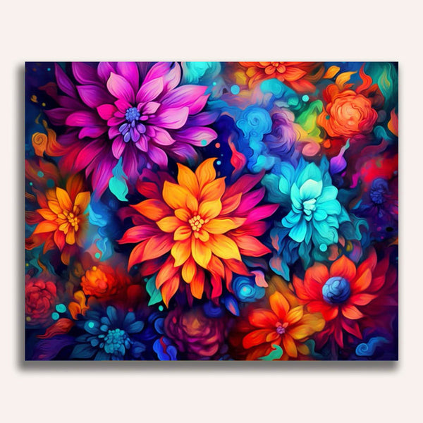 Flowers, abstract - Paint by Numbers