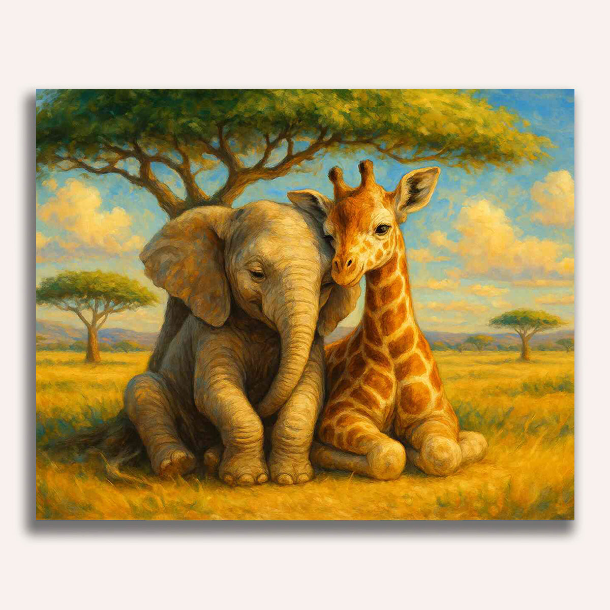 Paint by Numbers - Friends under the savannah sun