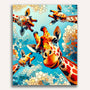 Giraffe looks from above - Paint by Numbers