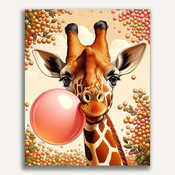 Giraffe with gum Paint by Numbers