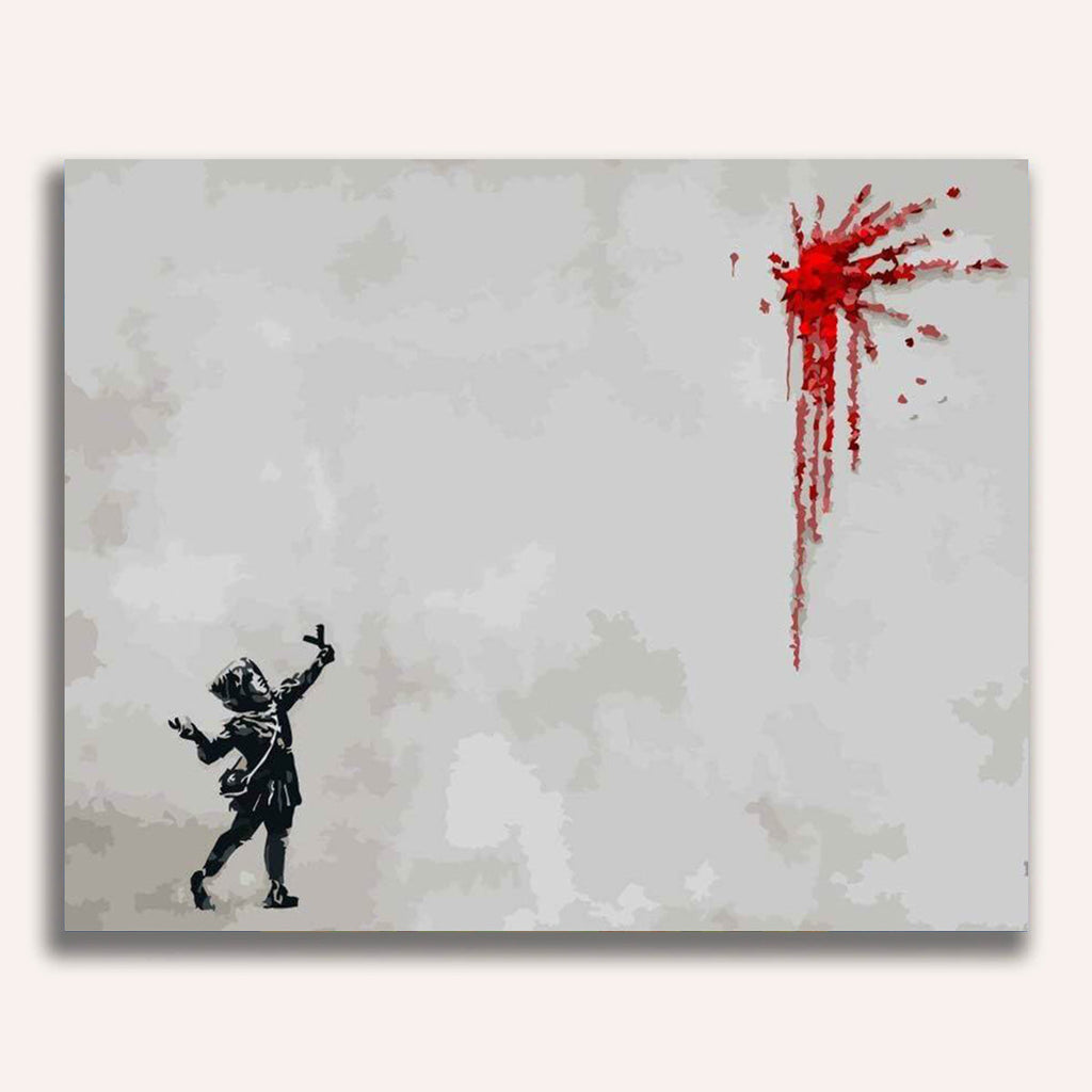 Girl with carriage, Banksy - Banksy