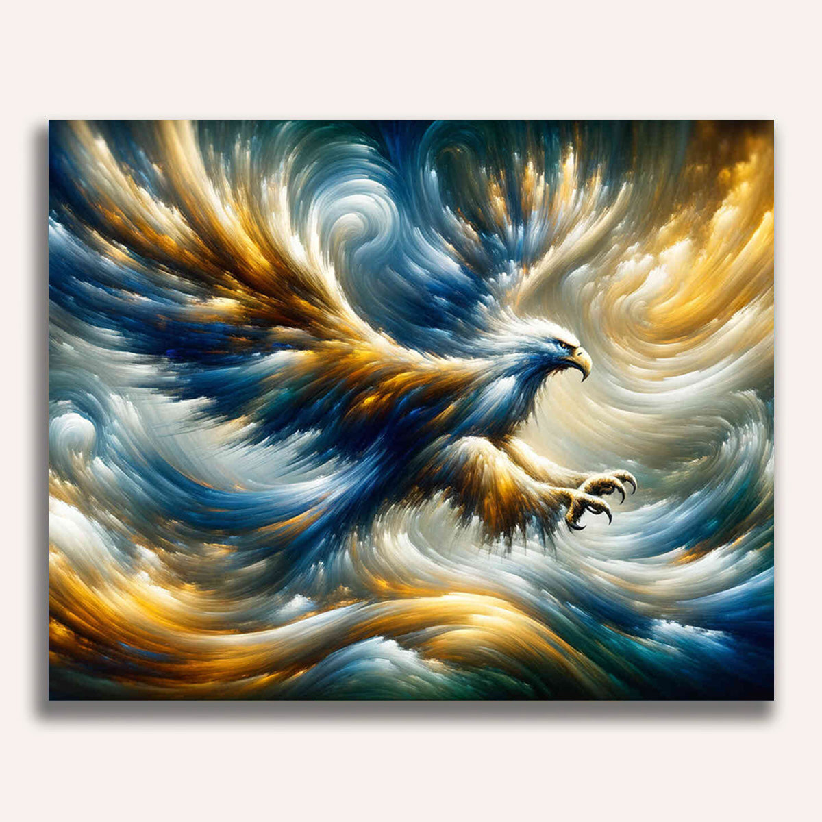 Golden eagle, Abstract - Paint by Numbers
