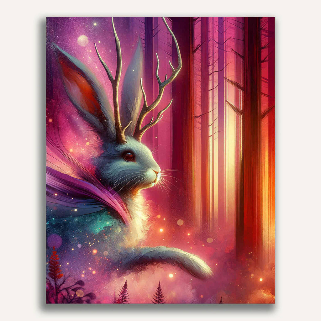 Bunny with antlers - Paint by Numbers