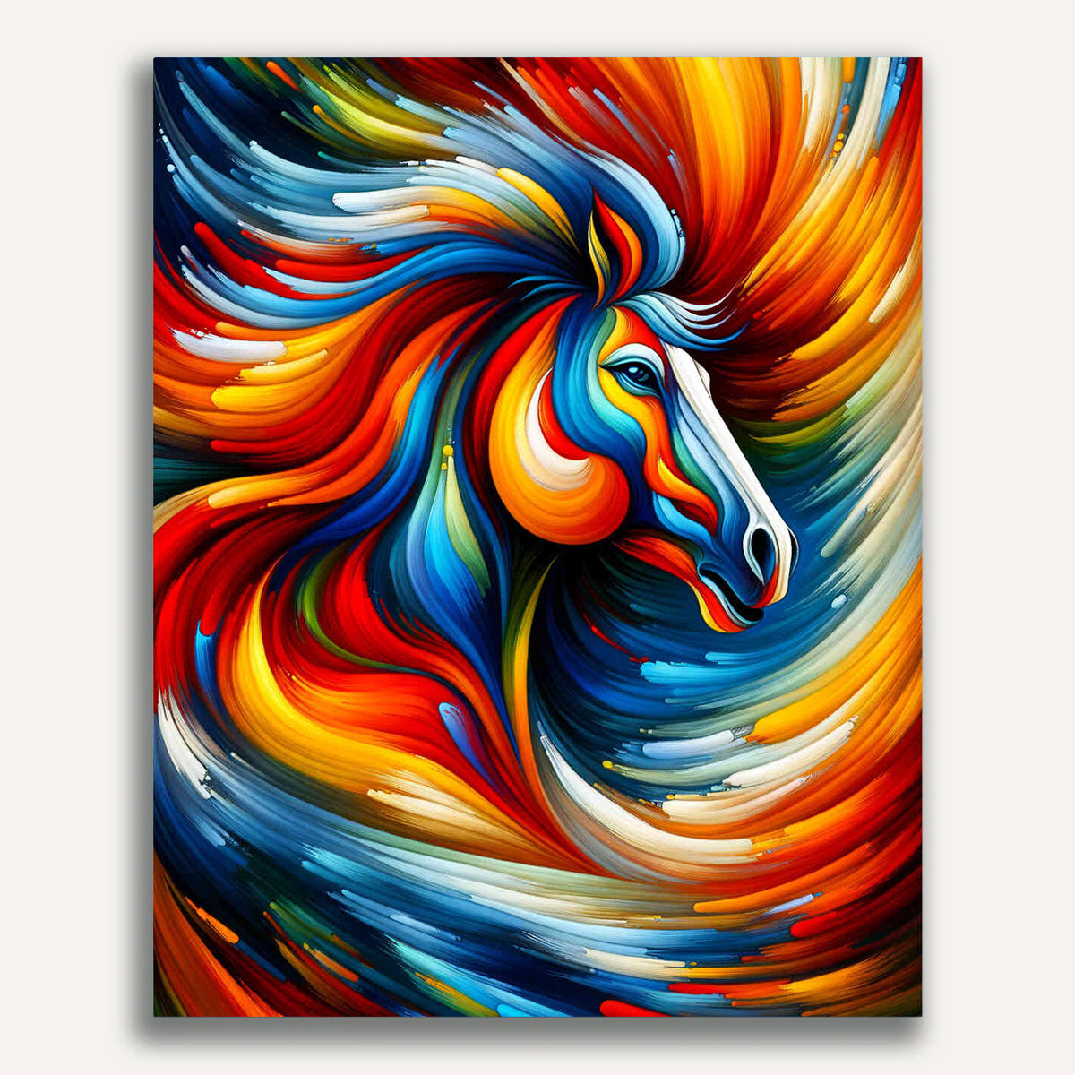Horse, Colorful colors - Paint by Numbers