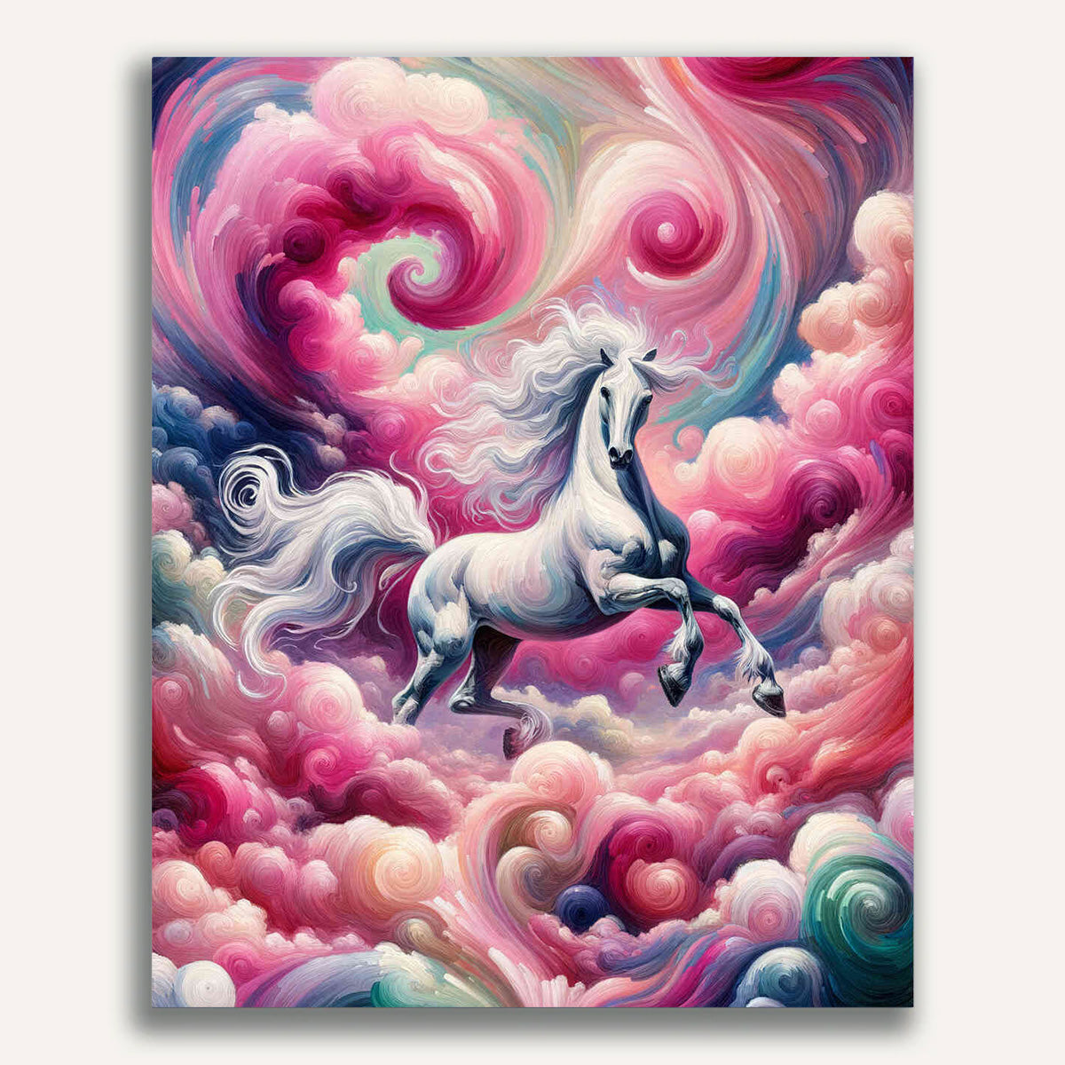 horse dream pink - Paint by Numbers
