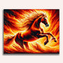 Horse, flames - Paint by Numbers