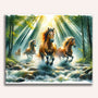Horses, water - Paint by Numbers