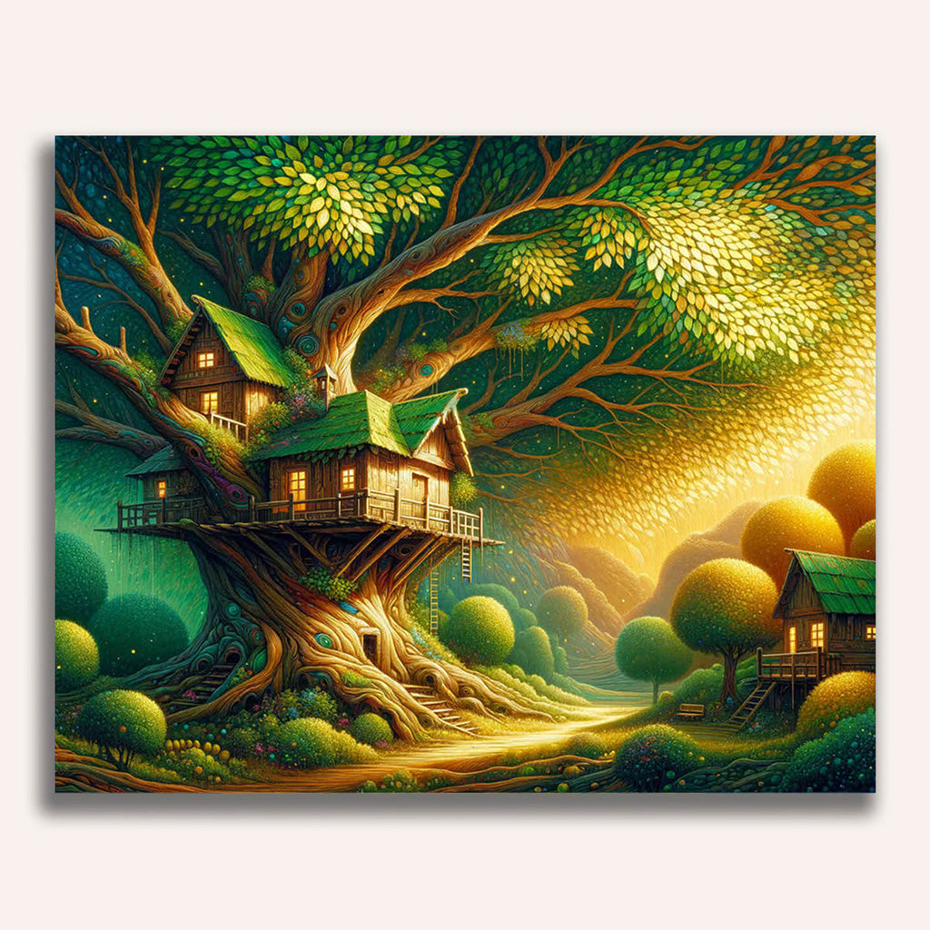 House in tree - Paint by Numbers