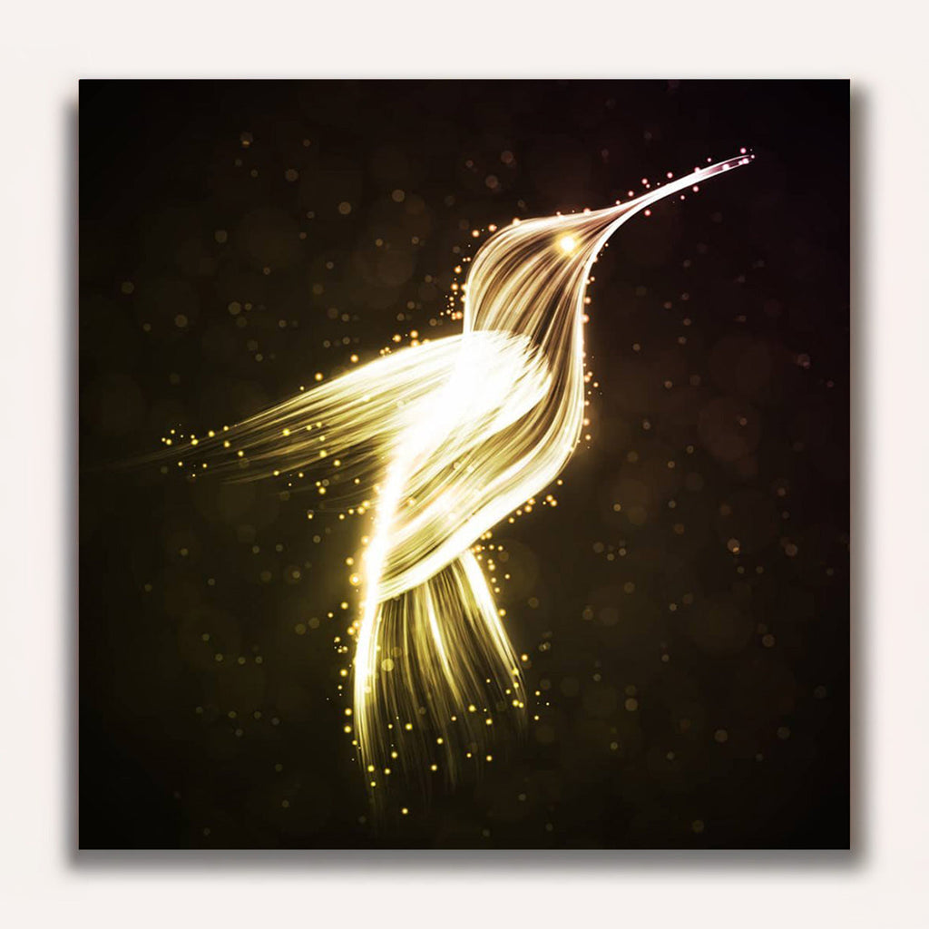 Hummingbird, metallic - Paint by Numbers