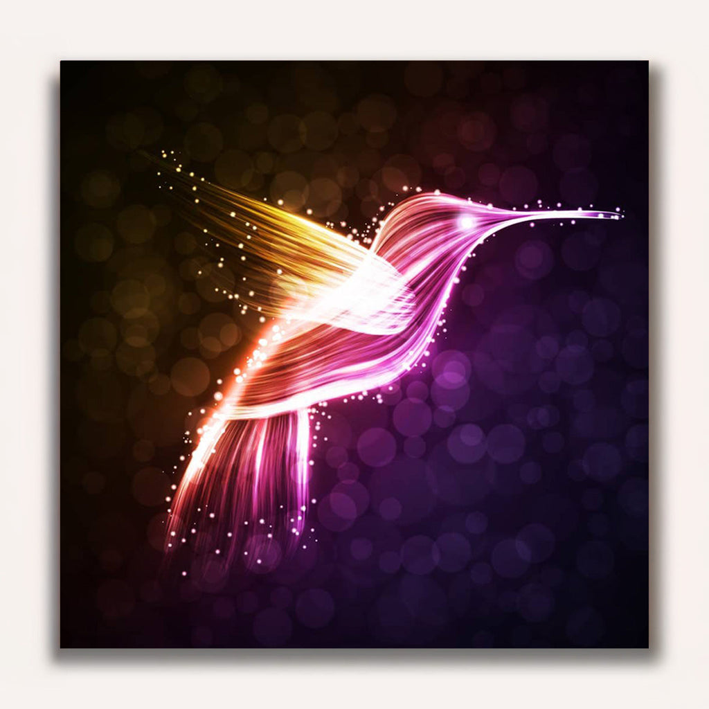 Hummingbird, purple - Paint by Numbers