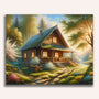Cottage with trees - Paint by Numbers