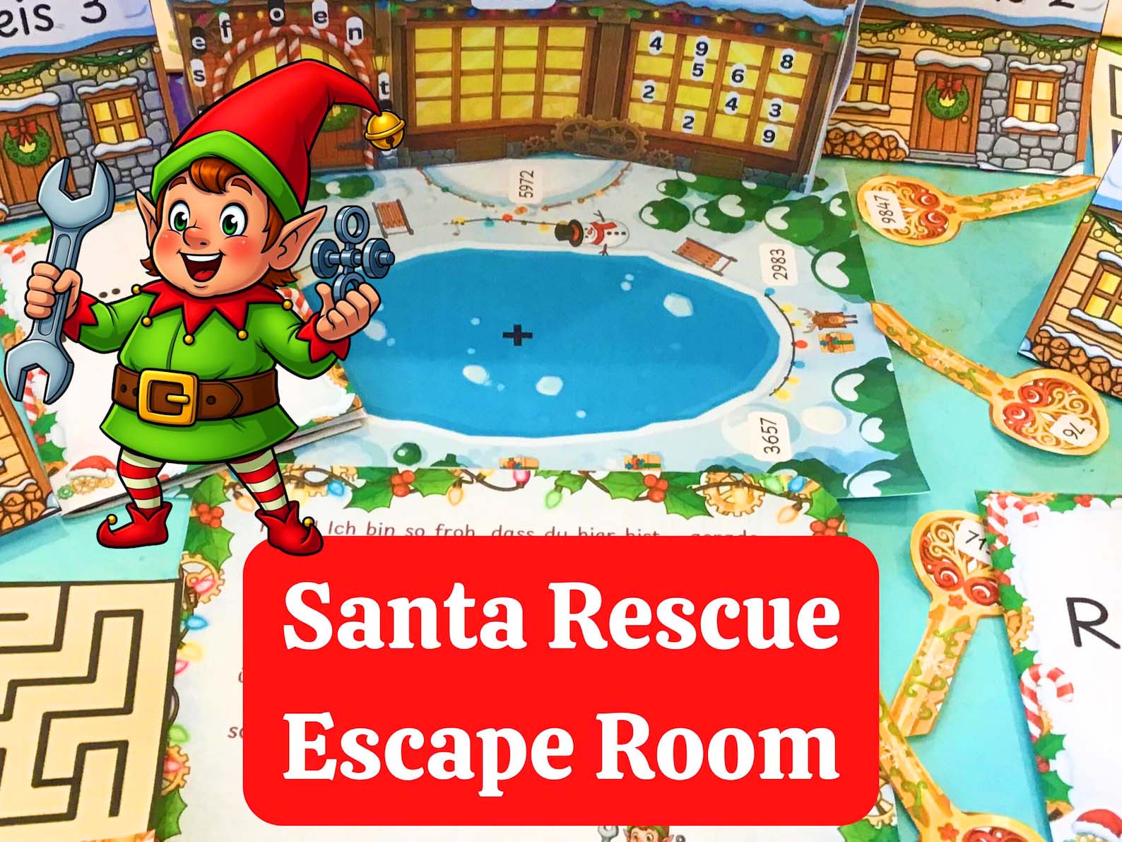 Santa Rescue Mission – Escape Game – DIY Paint by Numbers