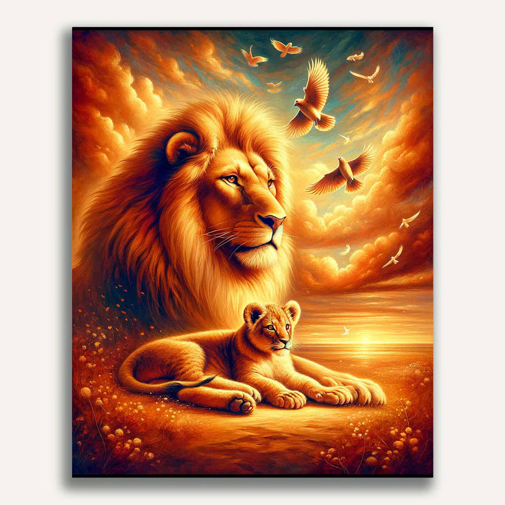 loewen father with child - Paint by Numbers