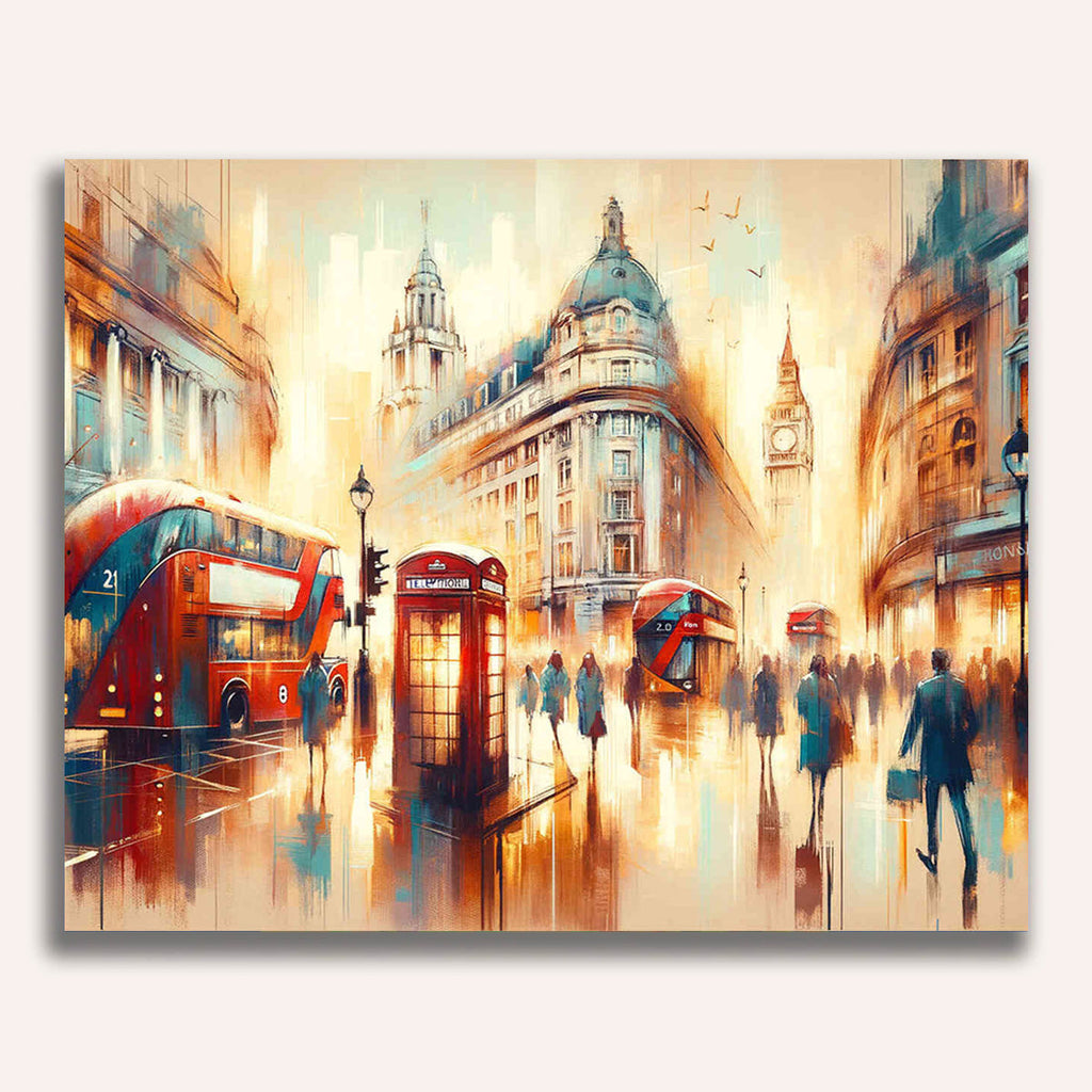 London, busy street - Paint by Numbers