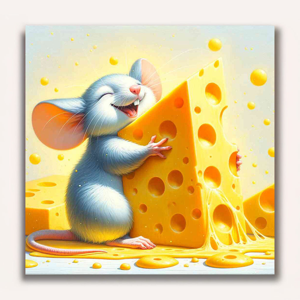 Mouse with cheese- Paint by Numbers