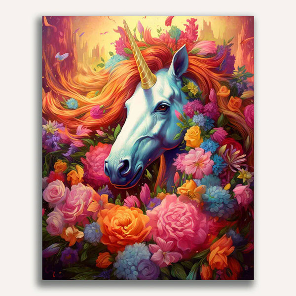 Paint by Numbers - Magic Forest, Golden Unicorn