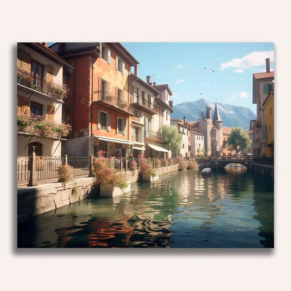 Paint by Numbers - Mediterranean idyll, city in the mountains
