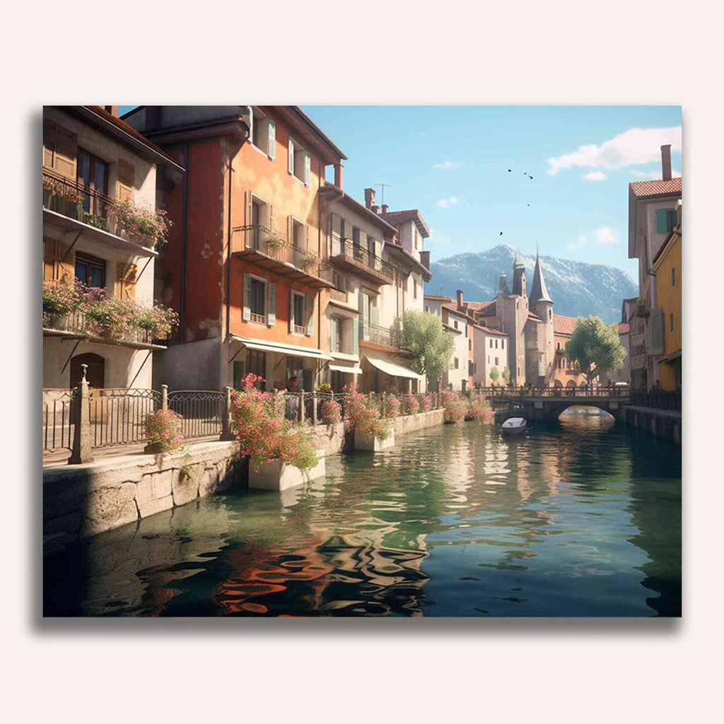 Paint by Numbers - Mediterranean idyll, city in the mountains