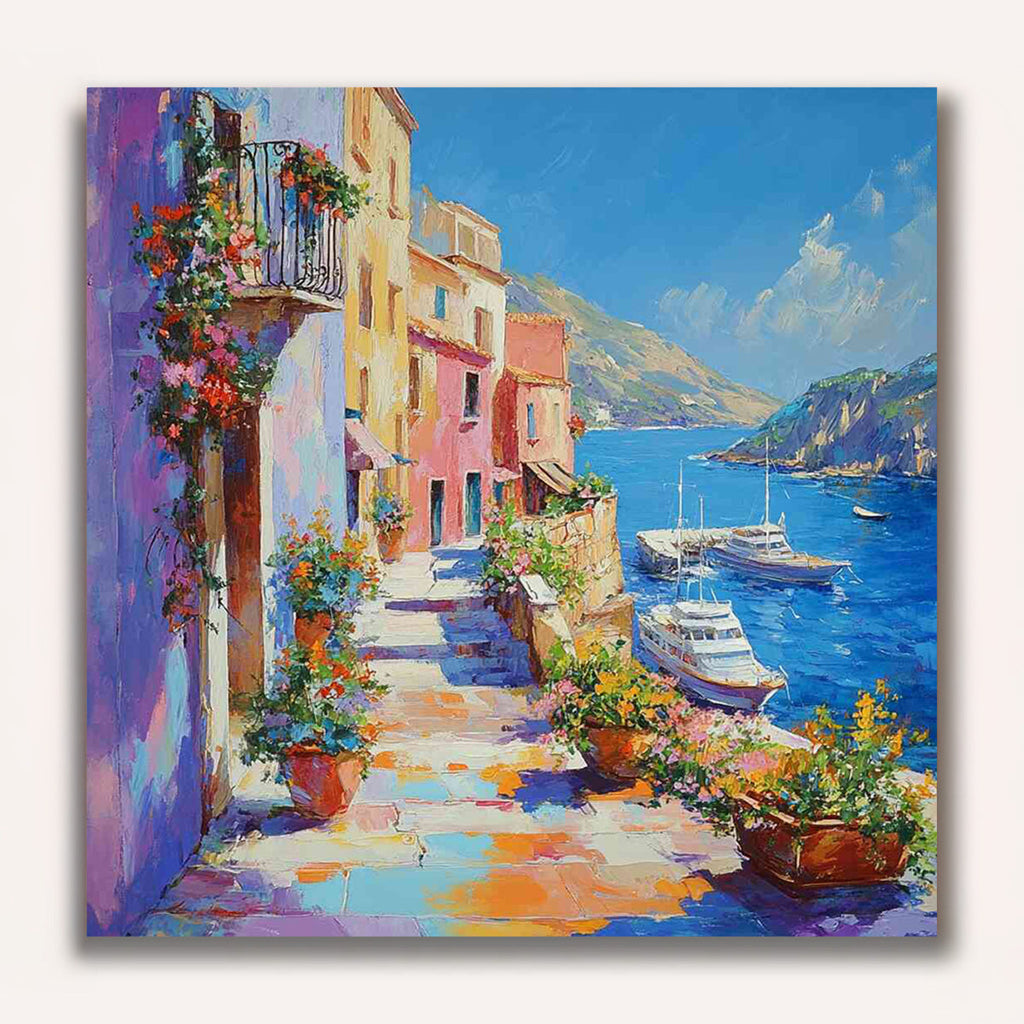 Paint by Numbers - Mediterranean paradise, city in the bay