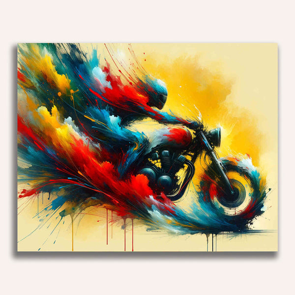 Motorcycle, Abstract - Paint by Numbers