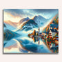 Mountains, castle - Paint by Numbers