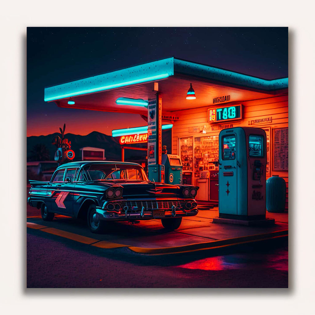 Paint by Numbers - 50s gas station romance