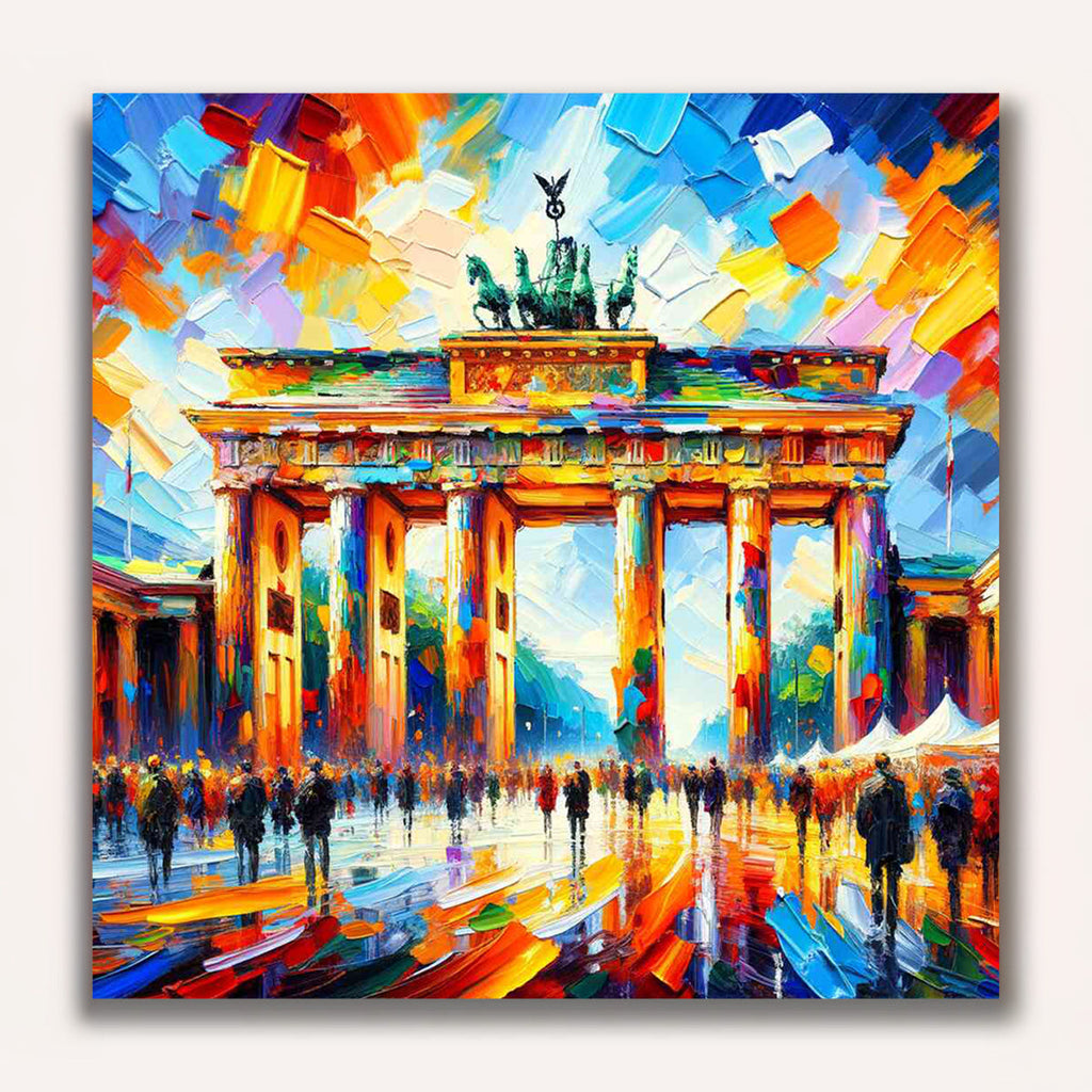 Paint by Numbers - a rush of colors at the Brandenburg Gate