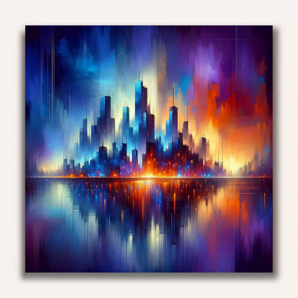 Paint by Numbers - Abstract city, Skyline