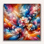 Paint by Numbers - Abstract flowers, colorful