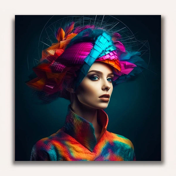 Paint by Numbers - Abstract hairstyle in black