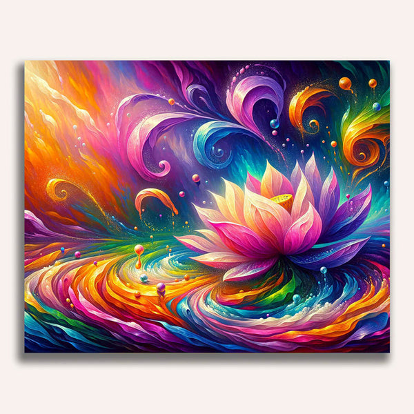 Paint by Numbers - Abstract Lotus Flowers