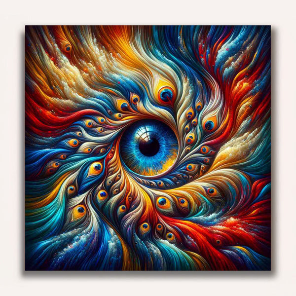 Paint by Numbers - Abstract Peacock Eyes