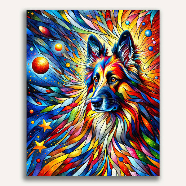 Paint by Numbers - Abstract Sheepdog