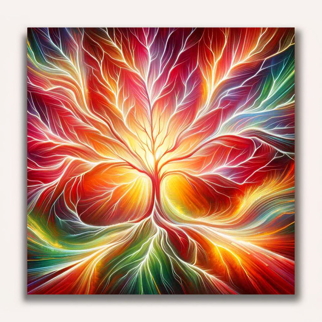 Paint by Numbers - Abstract Tree with Light of Life