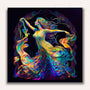 Paint by Numbers - Abstract woman with black background